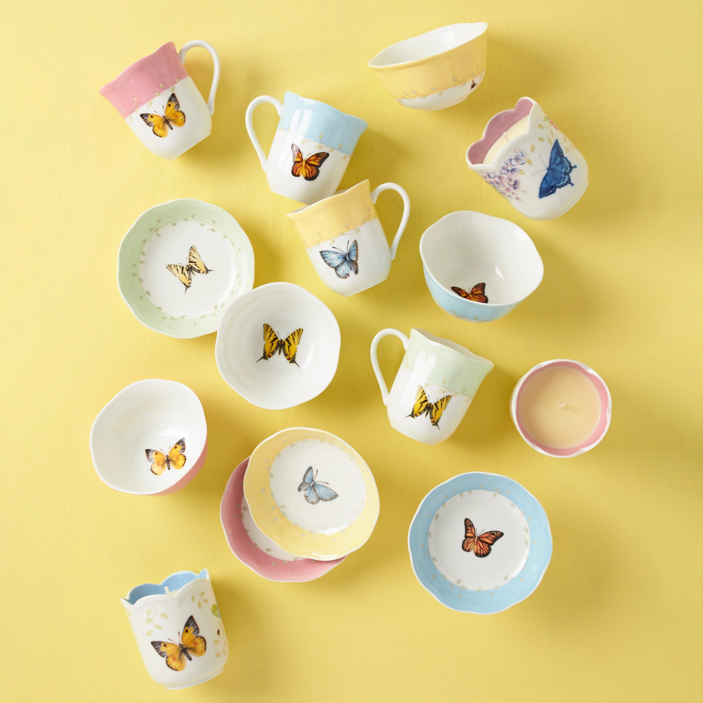 Butterfly Meadow Mugs - Set of 4