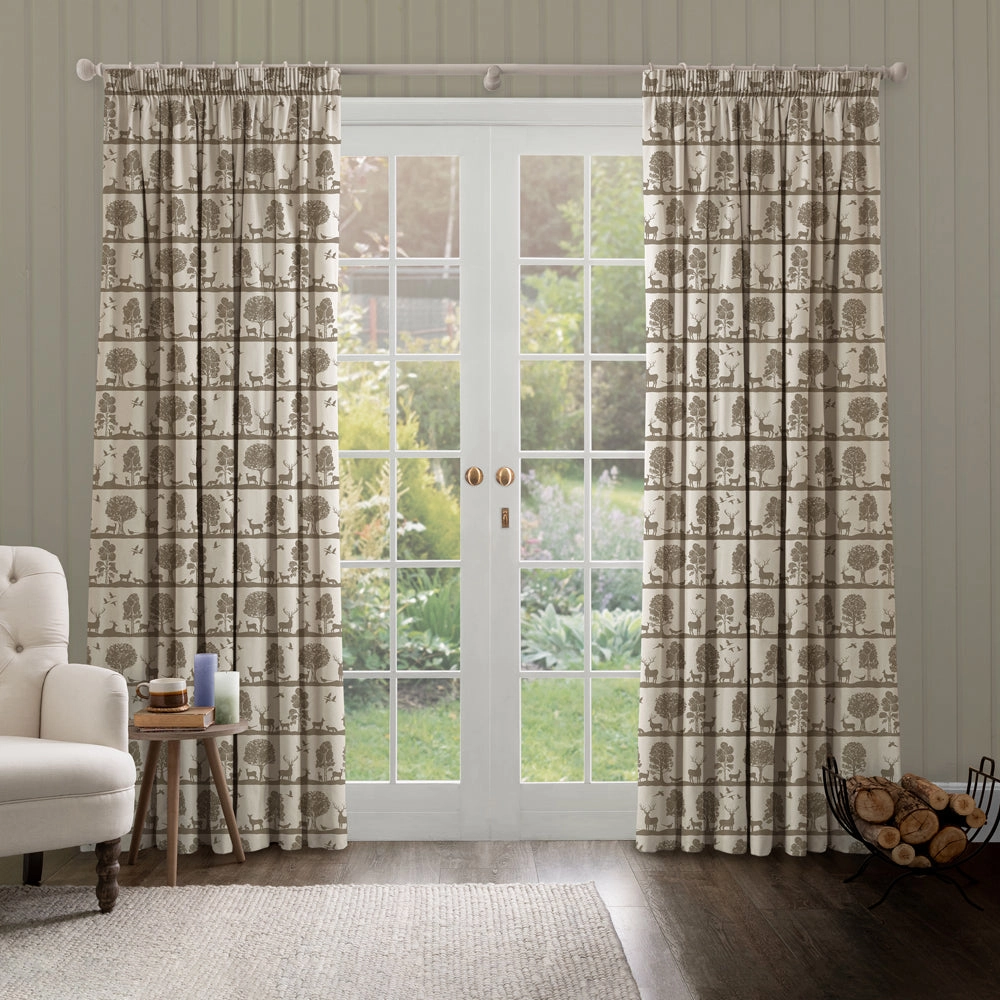 Cairngorms Printed Made to Measure Curtains Birch