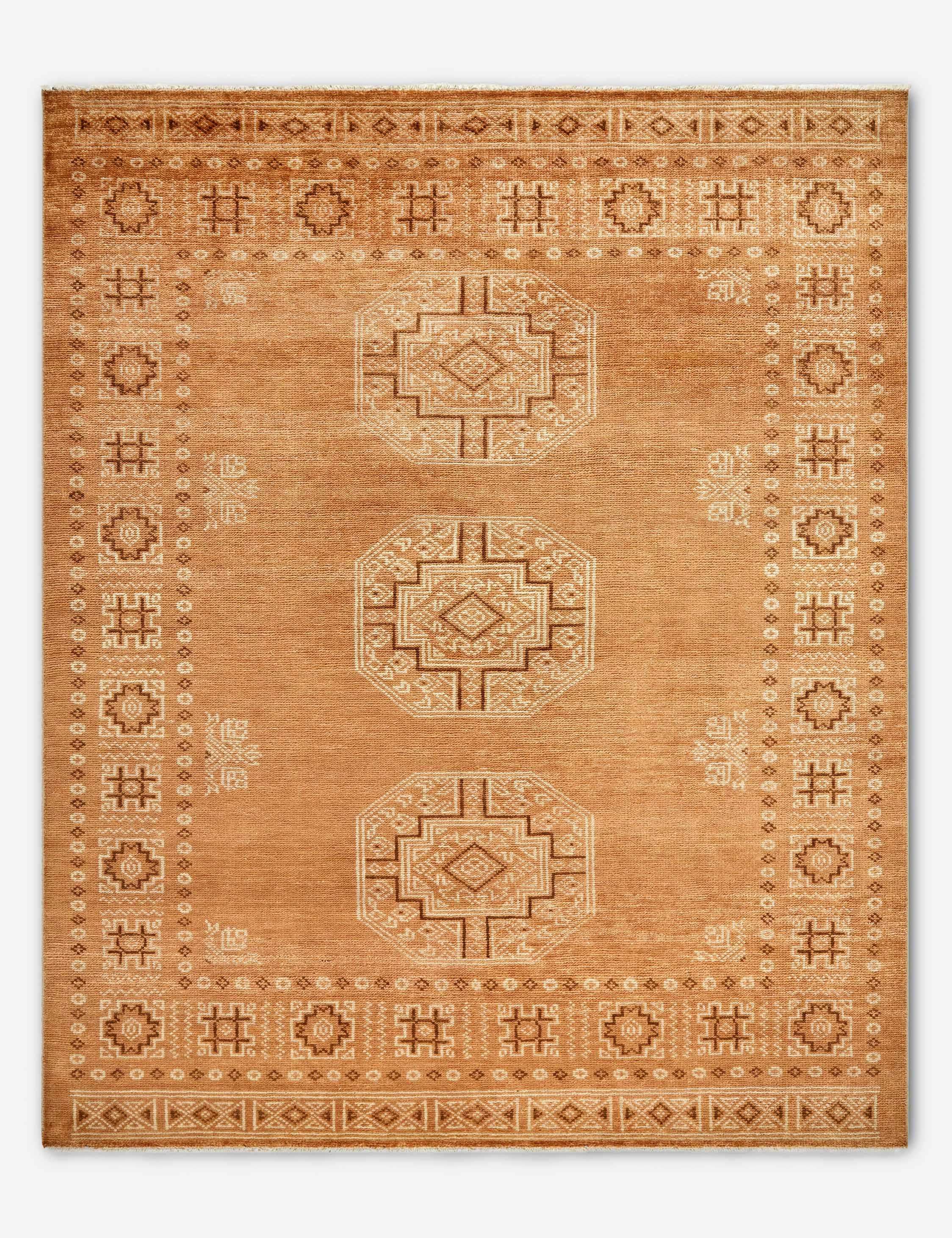 Calvez Hand-Knotted Wool Rugmodern color block patchwork rug