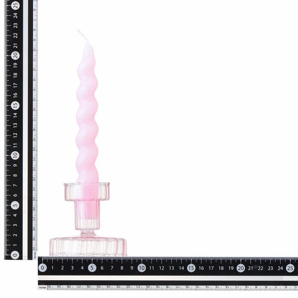Candle & Candle Holder Set Pink