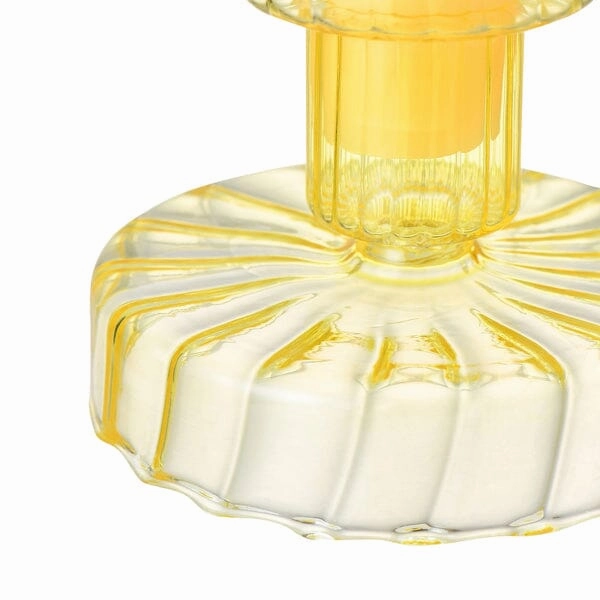 Candle & Candle Holder Set Yellow