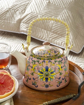 Canton Ceramic Tea Kettle - Pinkmodern kitchen decor ,kitchen dinner set ,dinnerware 