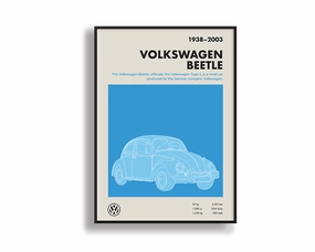 Car Print Volkswagen Beetle 01nordic style wall decor