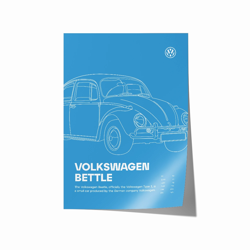 Car Print Volkswagen Beetle 02