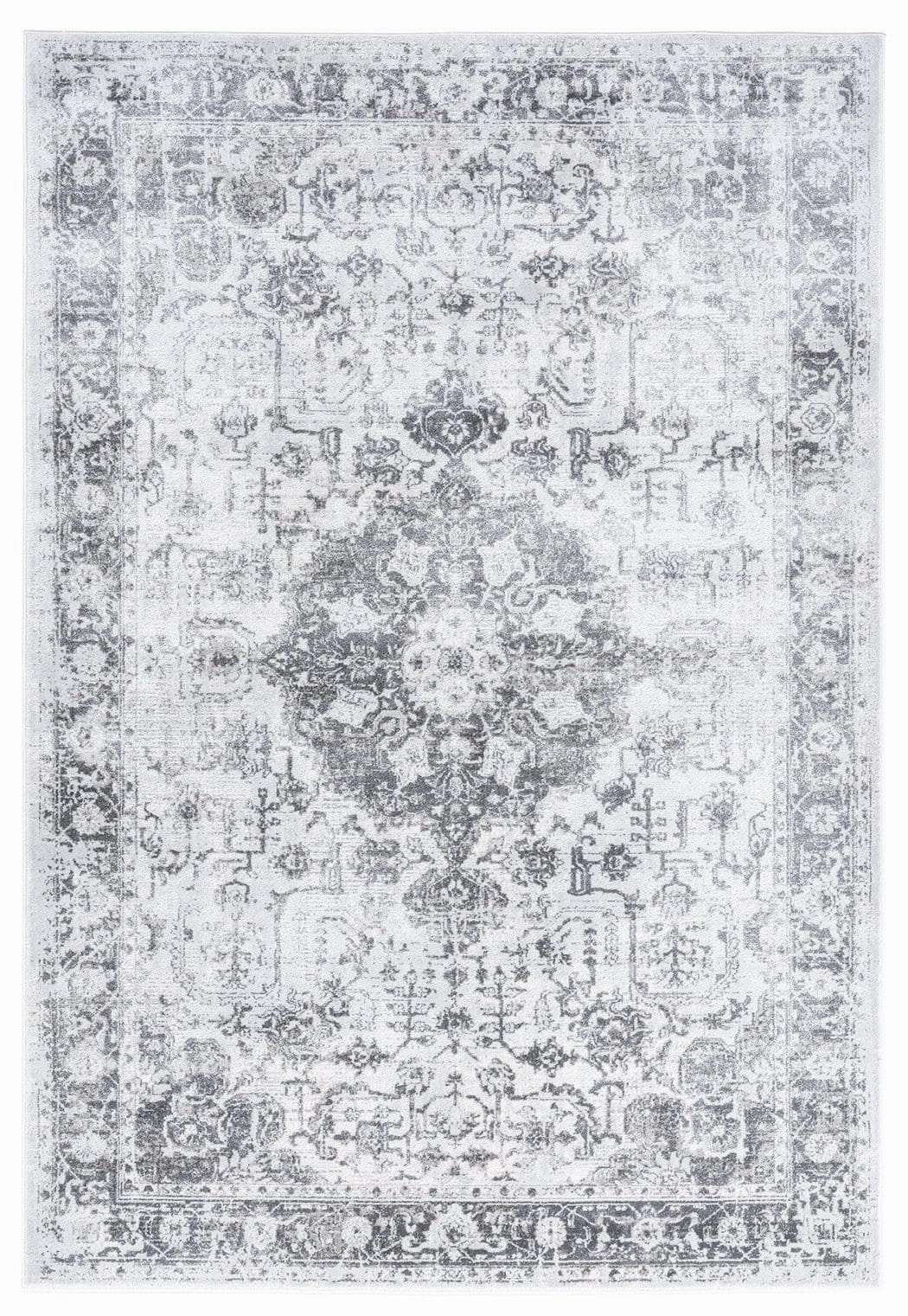 Cara Cream And Grey Transitional Medallion Rug *NO RETURNS UNLESS FAULTYmodern color block patchwork rug