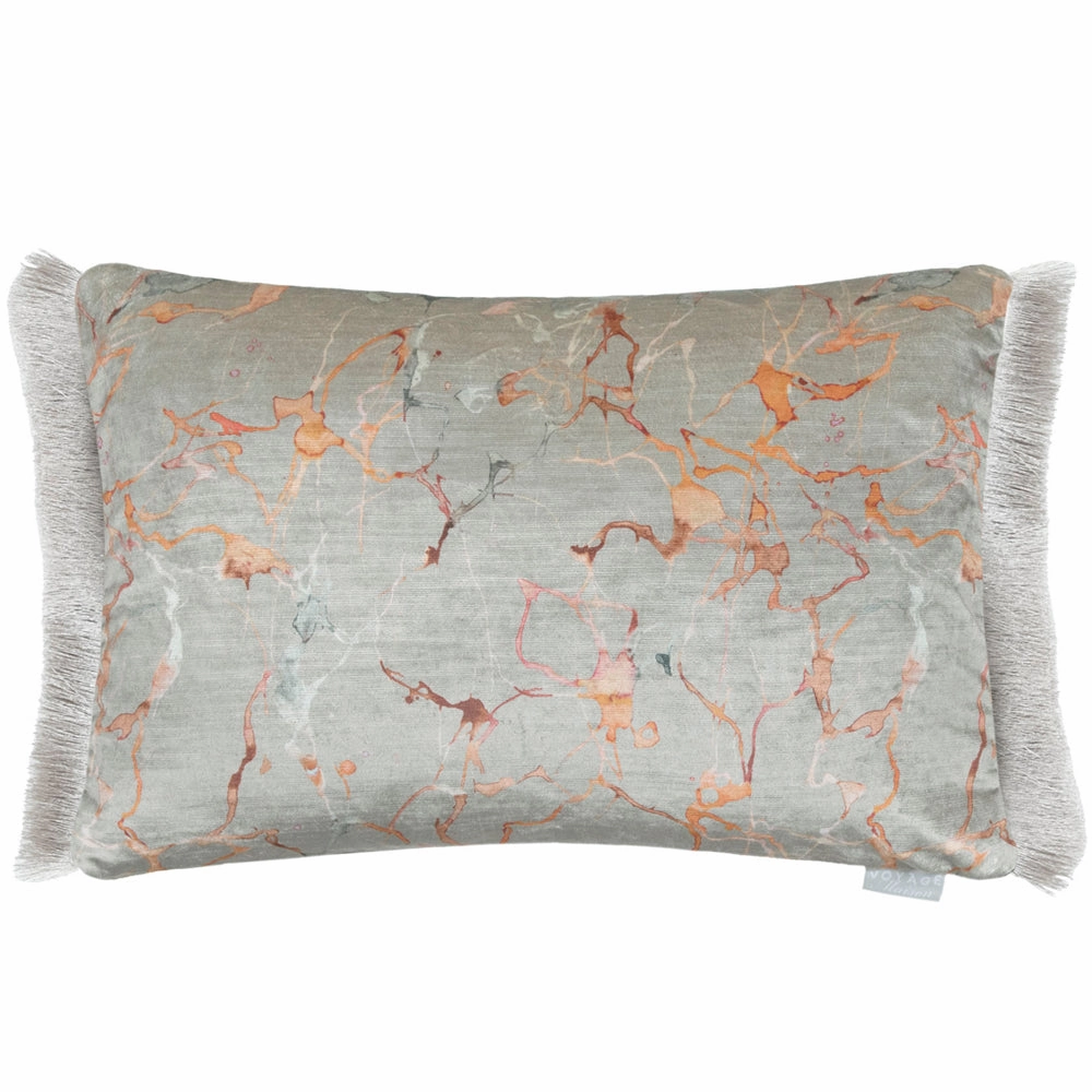 Carrara Fringed Cushion Rosewater