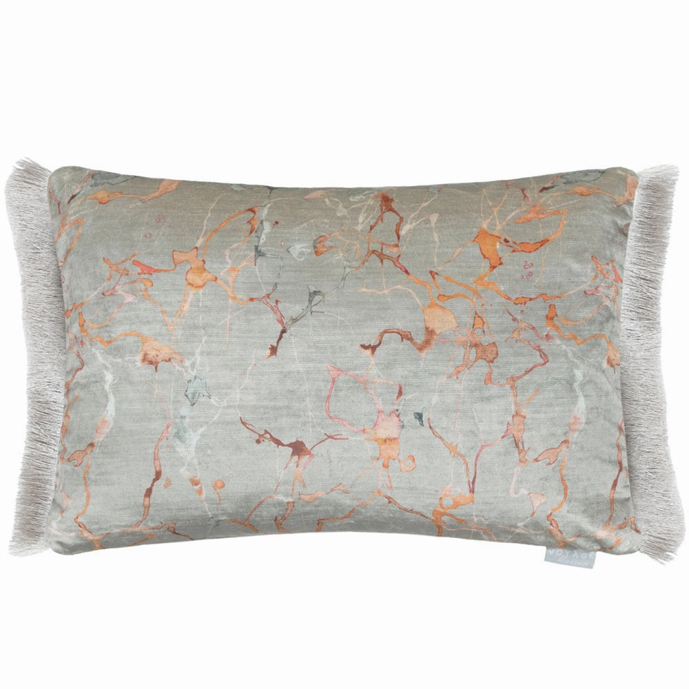 Carrara Fringed Cushion Rosewater