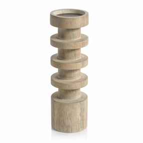 Carved Wood Candle Holder - 13"nordic style desktop ornaments