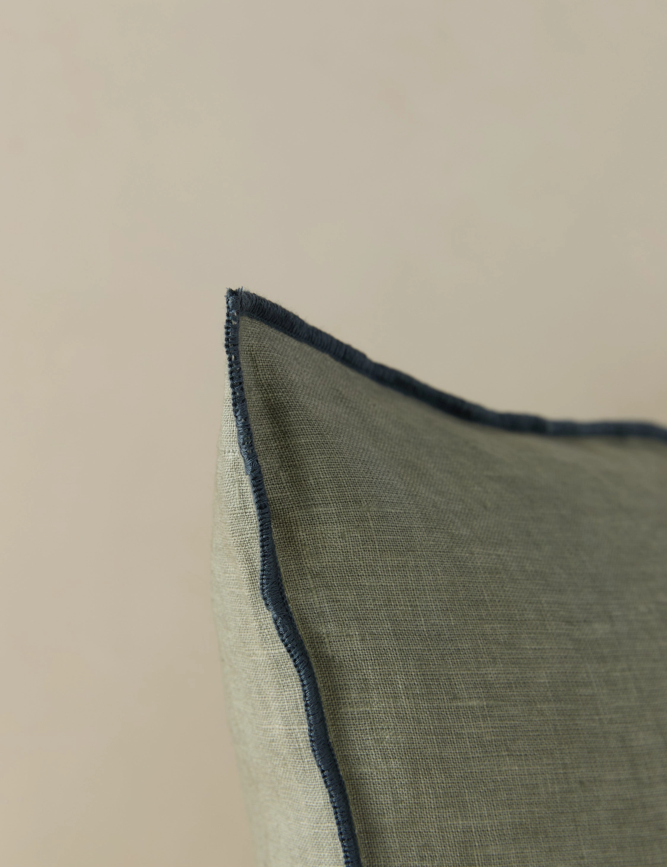 Carys Contrast Linen Pillow