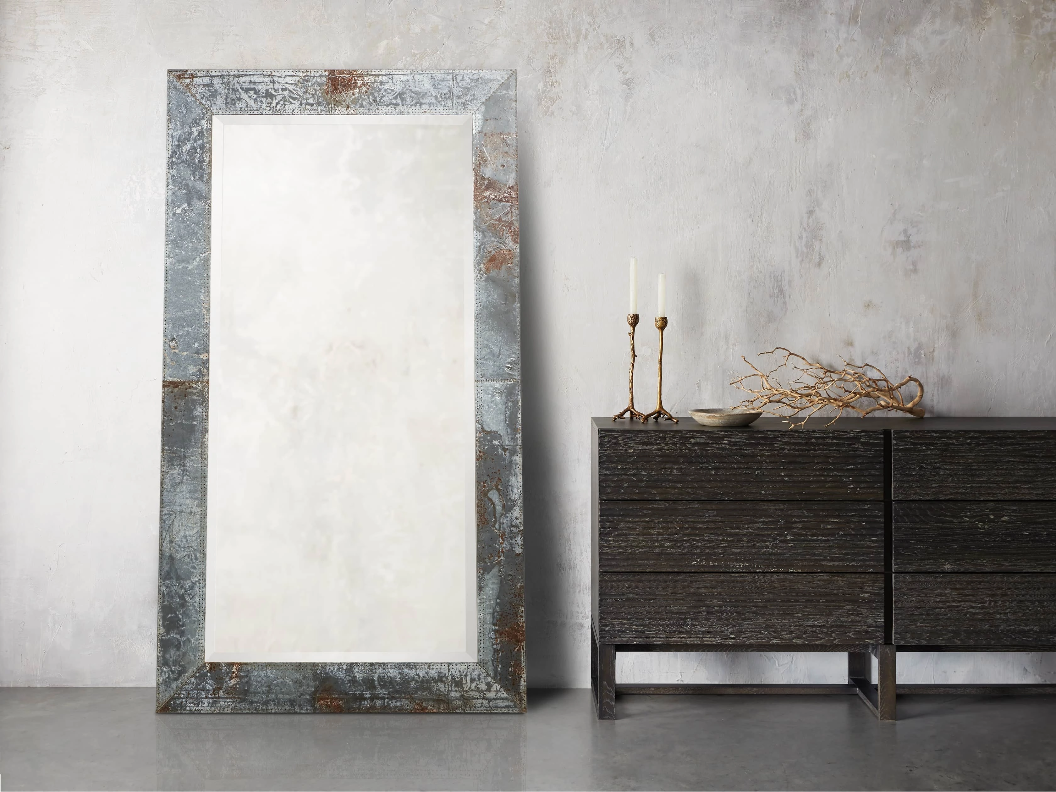 Caspian Floor Mirror in Ironhome decor ,wall decor 