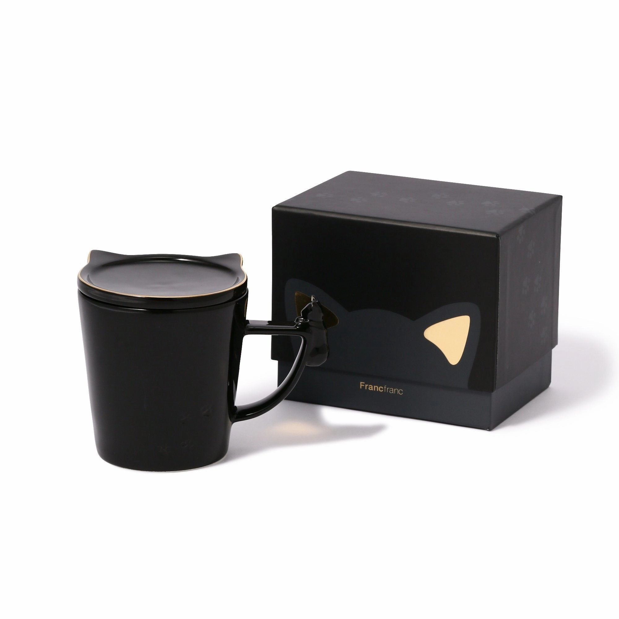 Cat Figure Mug Blackglass cups ,personalized mugs 