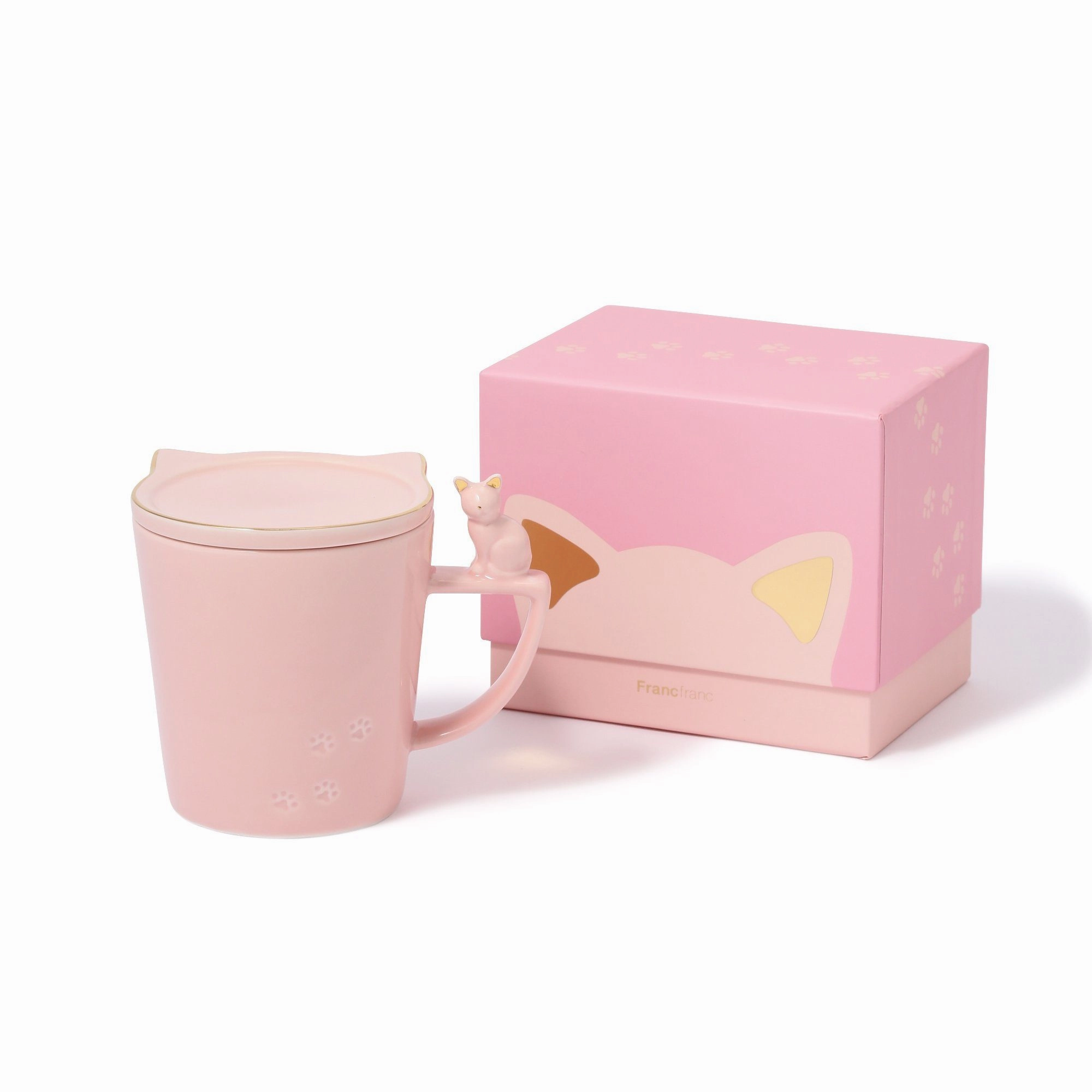 Cat Figure Mug Pinkglass cups ,personalized mugs 