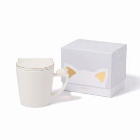 Cat Figure Mug Whiteglass cups ,personalized mugs 