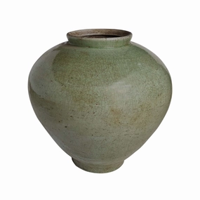 Celadon Crackle Cone Jar - Largenordic style desktop ornaments