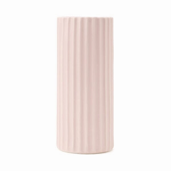 Ceramic Lib Flower Vase L Pink