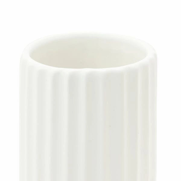 Ceramic Lib Flower Vase M White