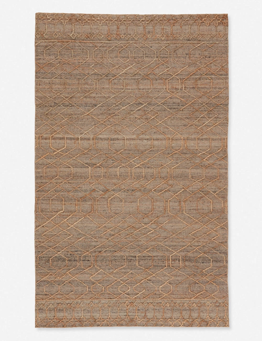 Ceres Handwoven Jute-Blend Rugmodern color block patchwork rug