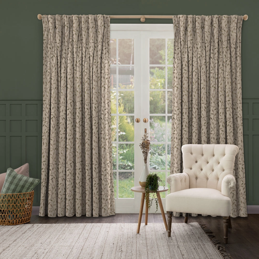 Cervino Woven Jacquard Made to Measure Curtains Catkin