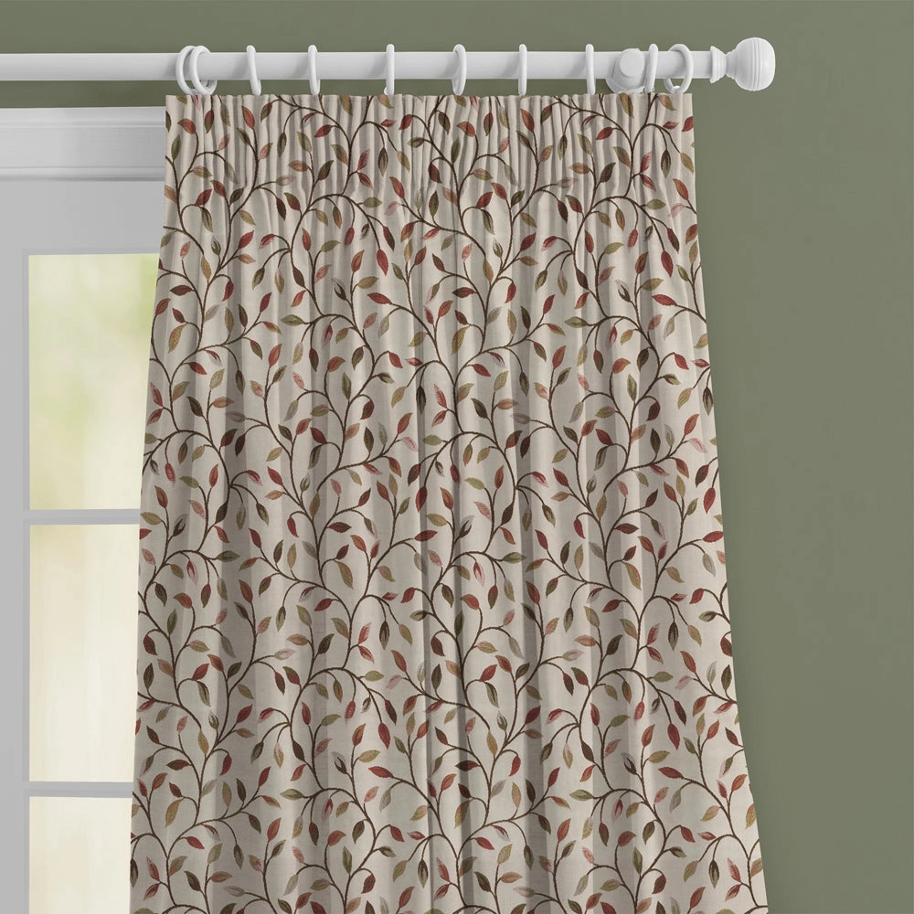 Cervino Woven Jacquard Made to Measure Curtains Fire