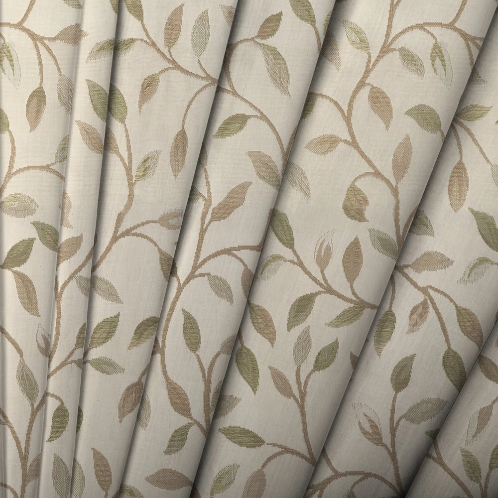 Cervino Woven Jacquard Made to Measure Curtains Lichen