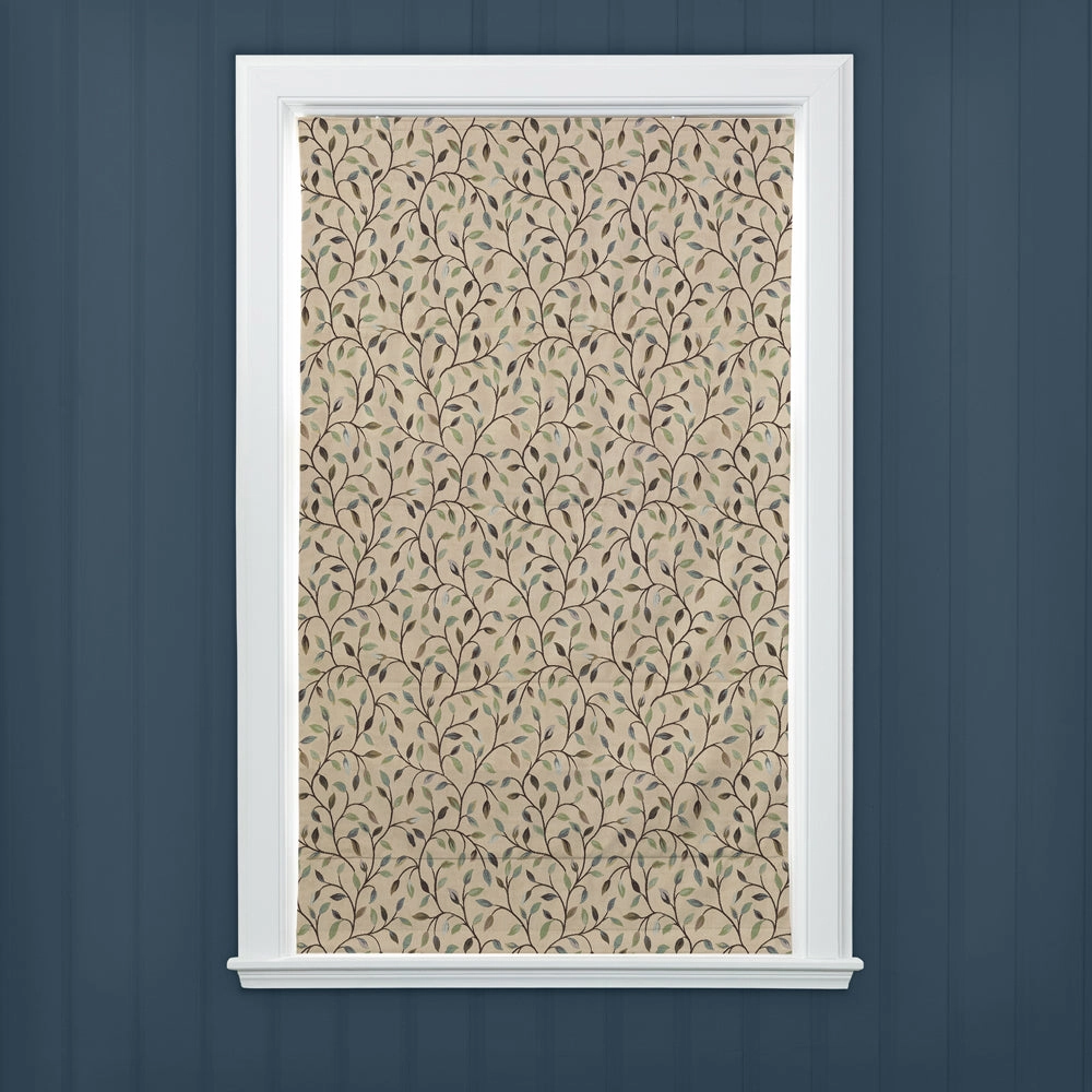Cervino Woven Jacquard Made to Measure Roman Blinds Aqua