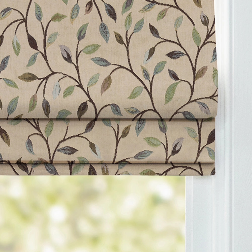Cervino Woven Jacquard Made to Measure Roman Blinds Aqua