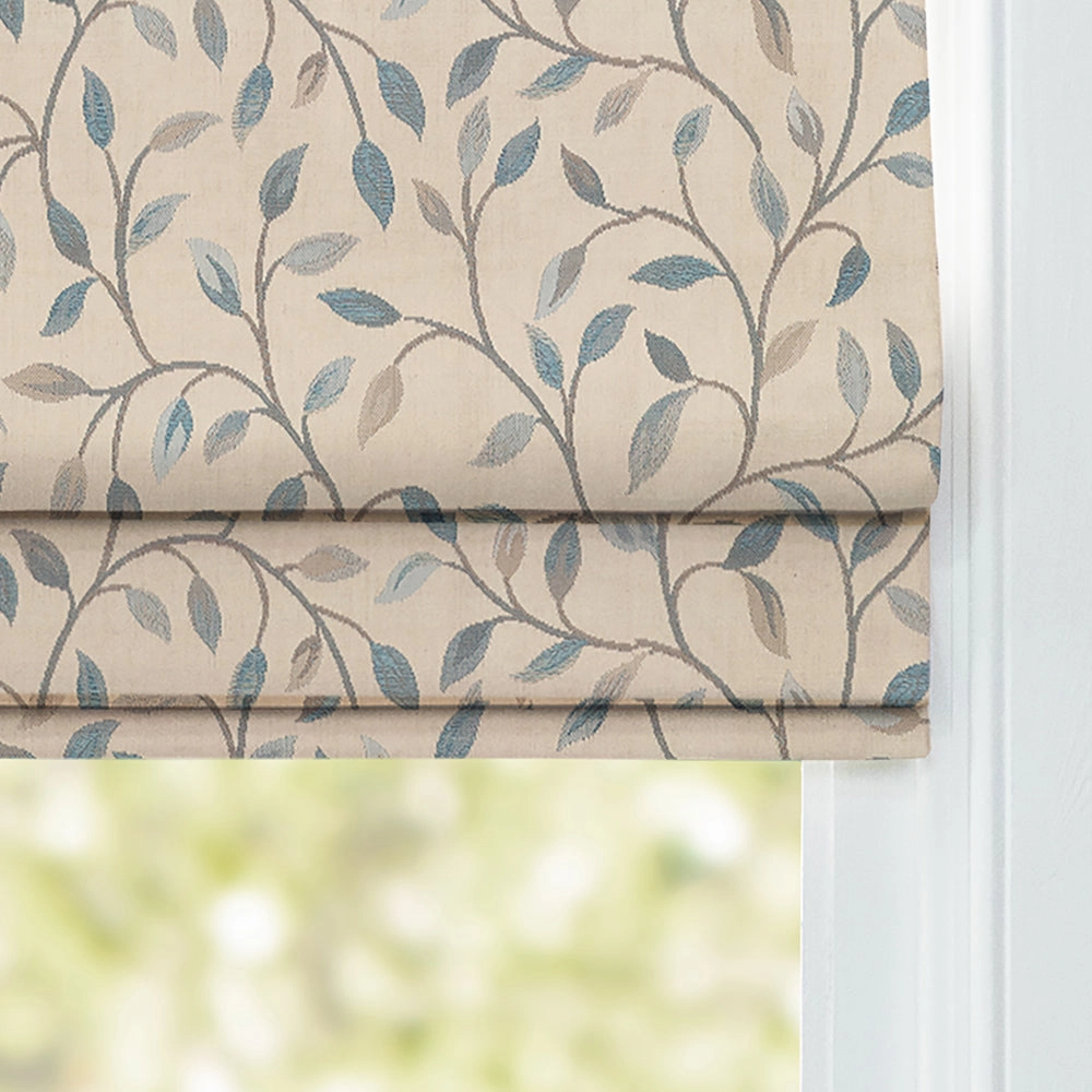 Cervino Woven Jacquard Made to Measure Roman Blinds Duck Egg