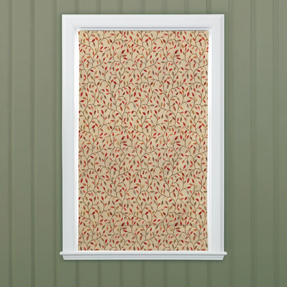 Cervino Woven Jacquard Made to Measure Roman Blinds Red Nut