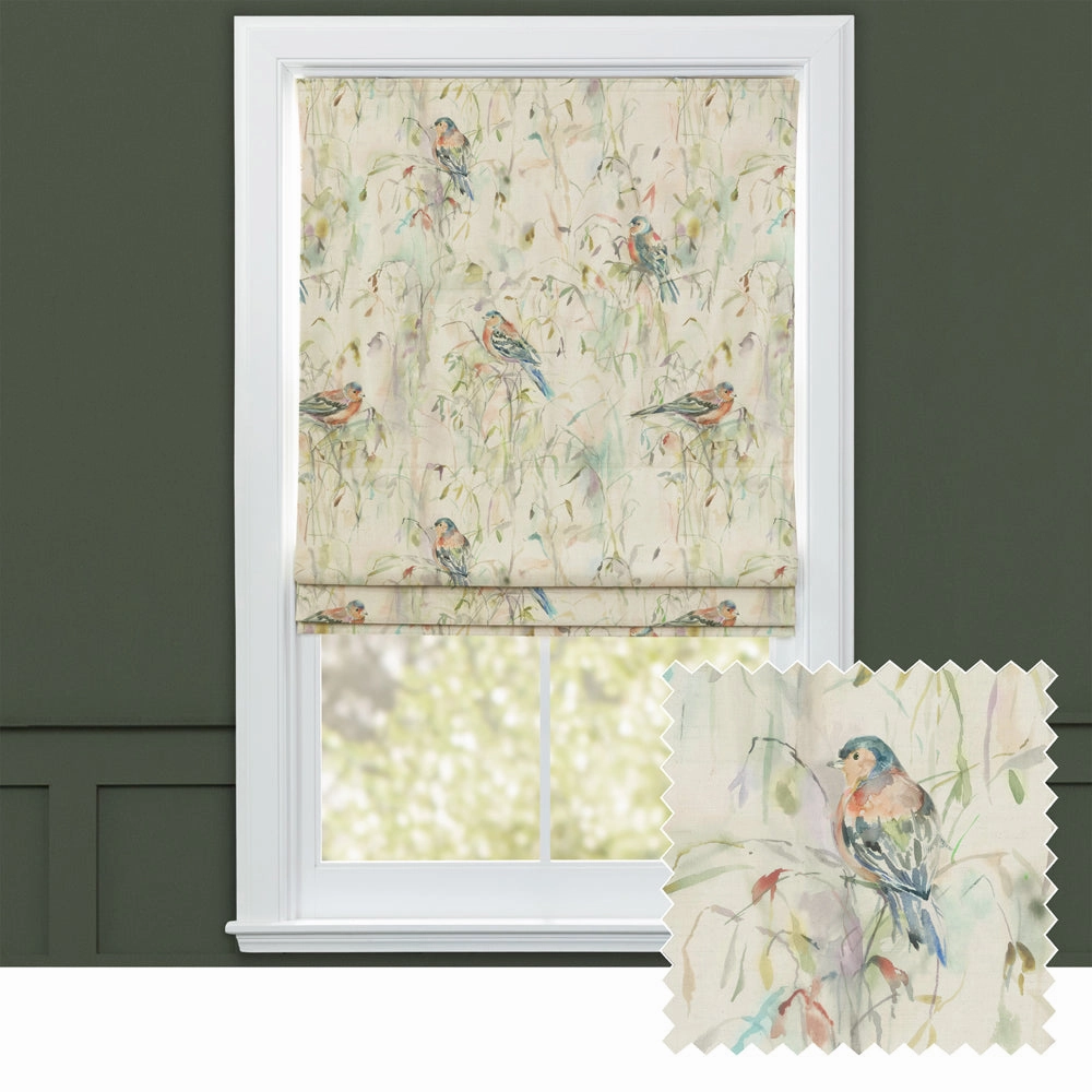 Chaffinch Printed Cotton Made to Measure Roman Blinds Naturalhome decor ,wall decor 