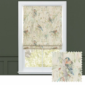 Chaffinch Printed Cotton Made to Measure Roman Blinds Naturalhome decor ,wall decor 