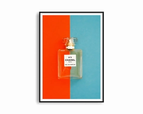 Chanel Red On Bluenordic style wall decor