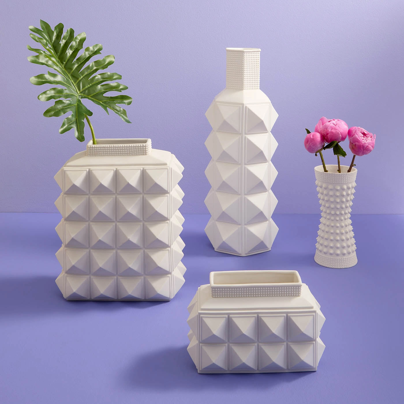 Charade Studded Low Vase
