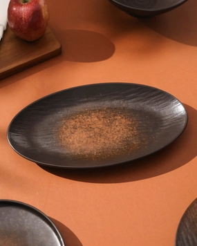 Charcoal Eclipse Ceramic Plattermodern kitchen decor ,kitchen dinner set ,dinnerware 