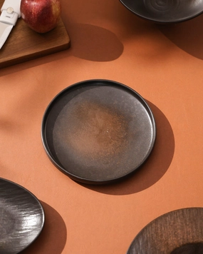 Charcoal Eclipse Ceramic Quarter Platemodern kitchen decor ,kitchen dinner set ,dinnerware 