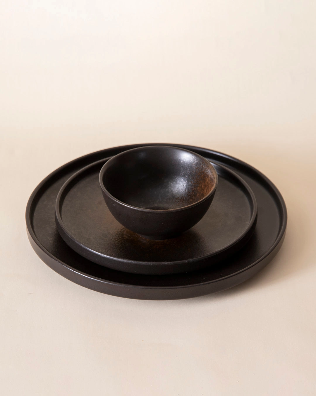 Charcoal Eclipse Ceramic Quarter Plate