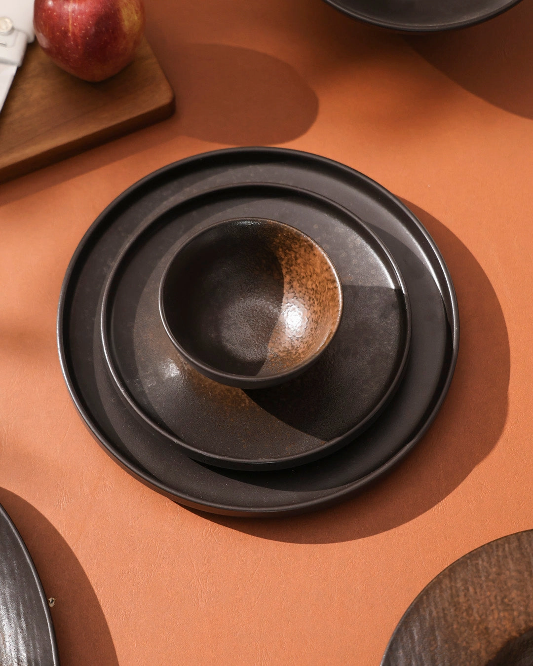Charcoal Eclipse Ceramic Quarter Plate