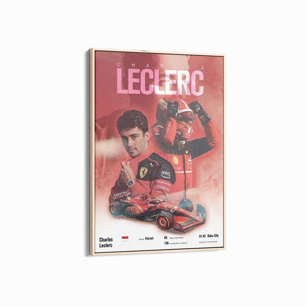 Charles Leclerc Vintage F1 Print