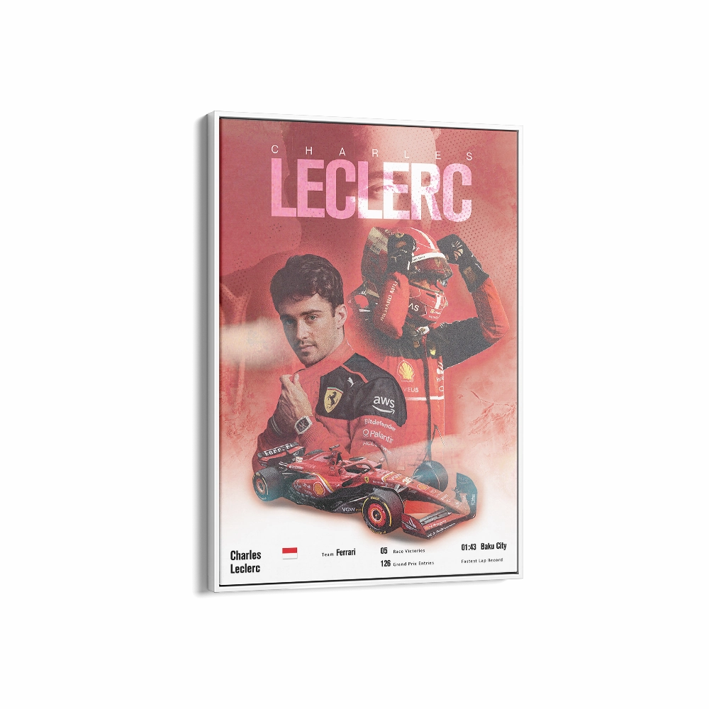 Charles Leclerc Vintage F1 Print