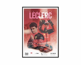 Charles Leclerc Vintage F1 Printnordic style wall decor