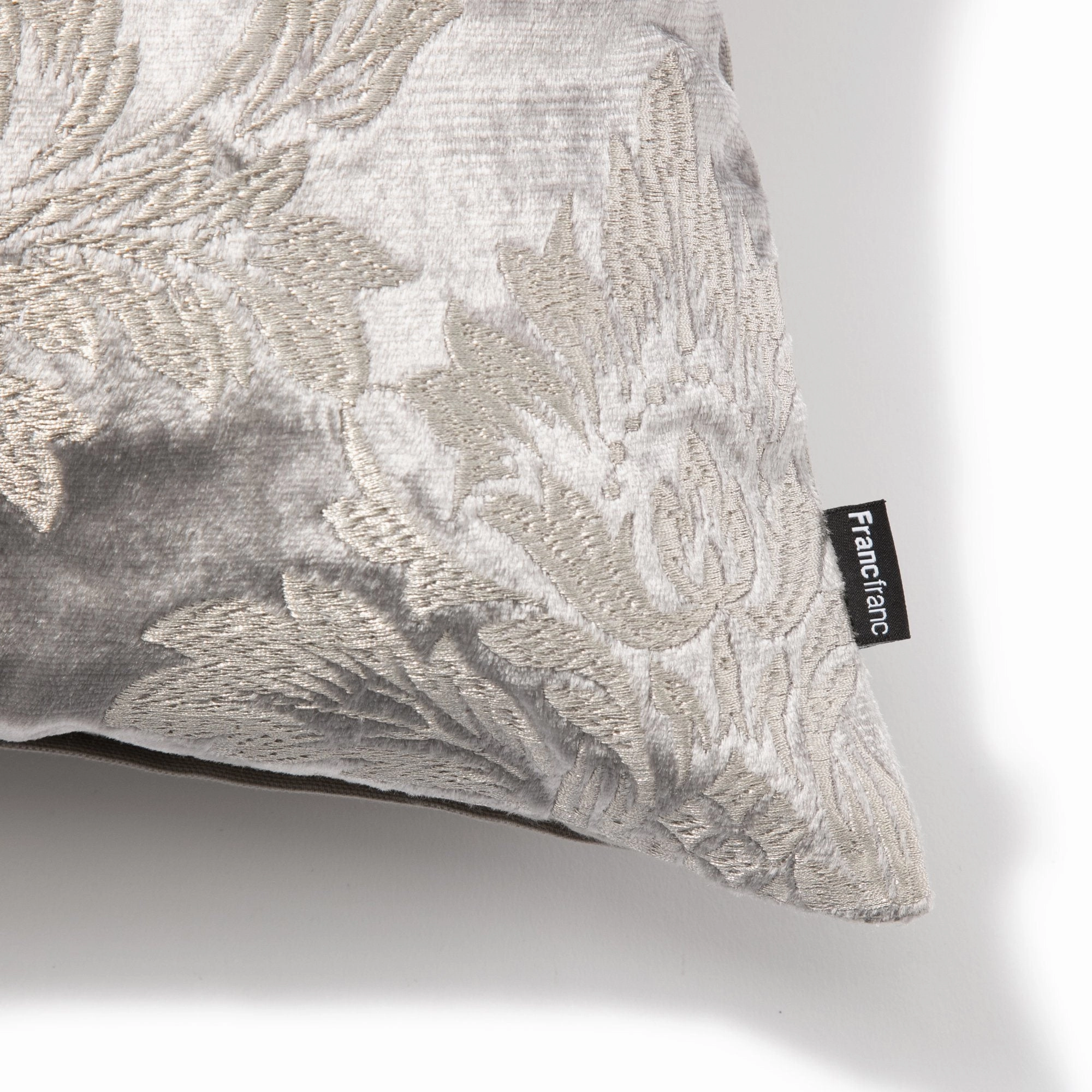 Charlesen Cushion Cover Gray X Silver