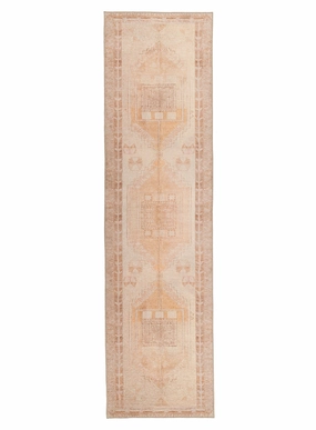 Charlize Cream and Peach Medallion Washable Runner Rugmodern color block patchwork rug