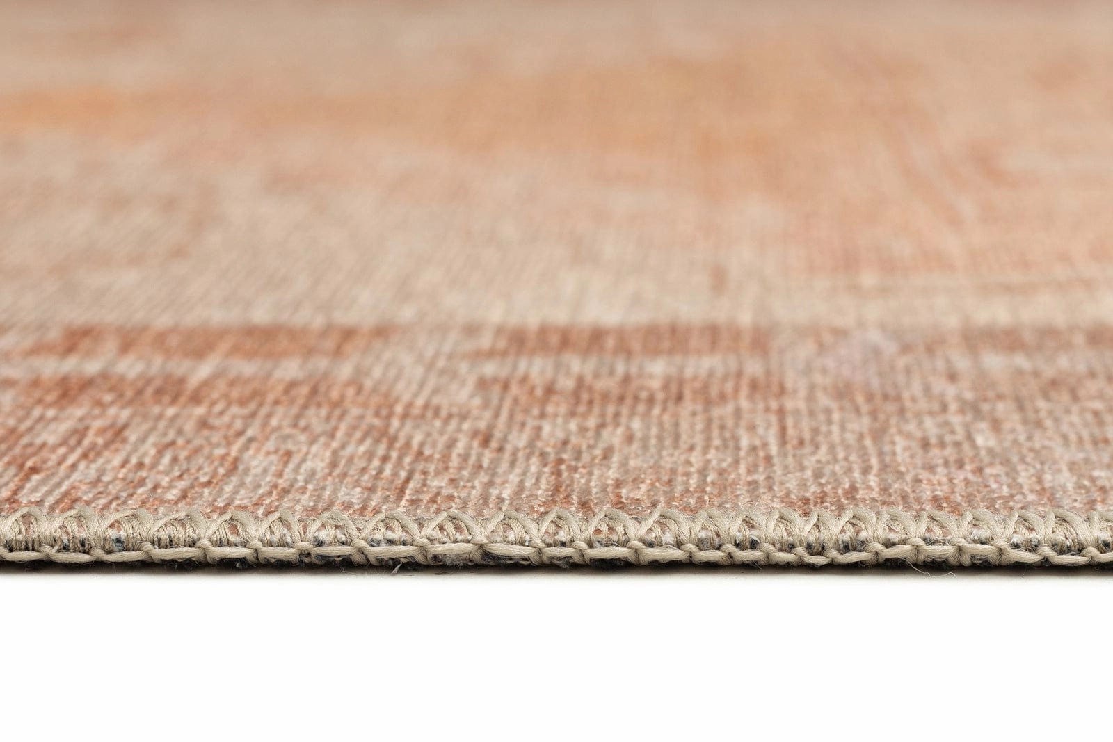 Charlize Cream and Peach Medallion Washable Runner Rug