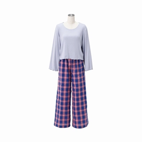 Check Pattern Roomwear Bluebedding sets ,throw blankets 
