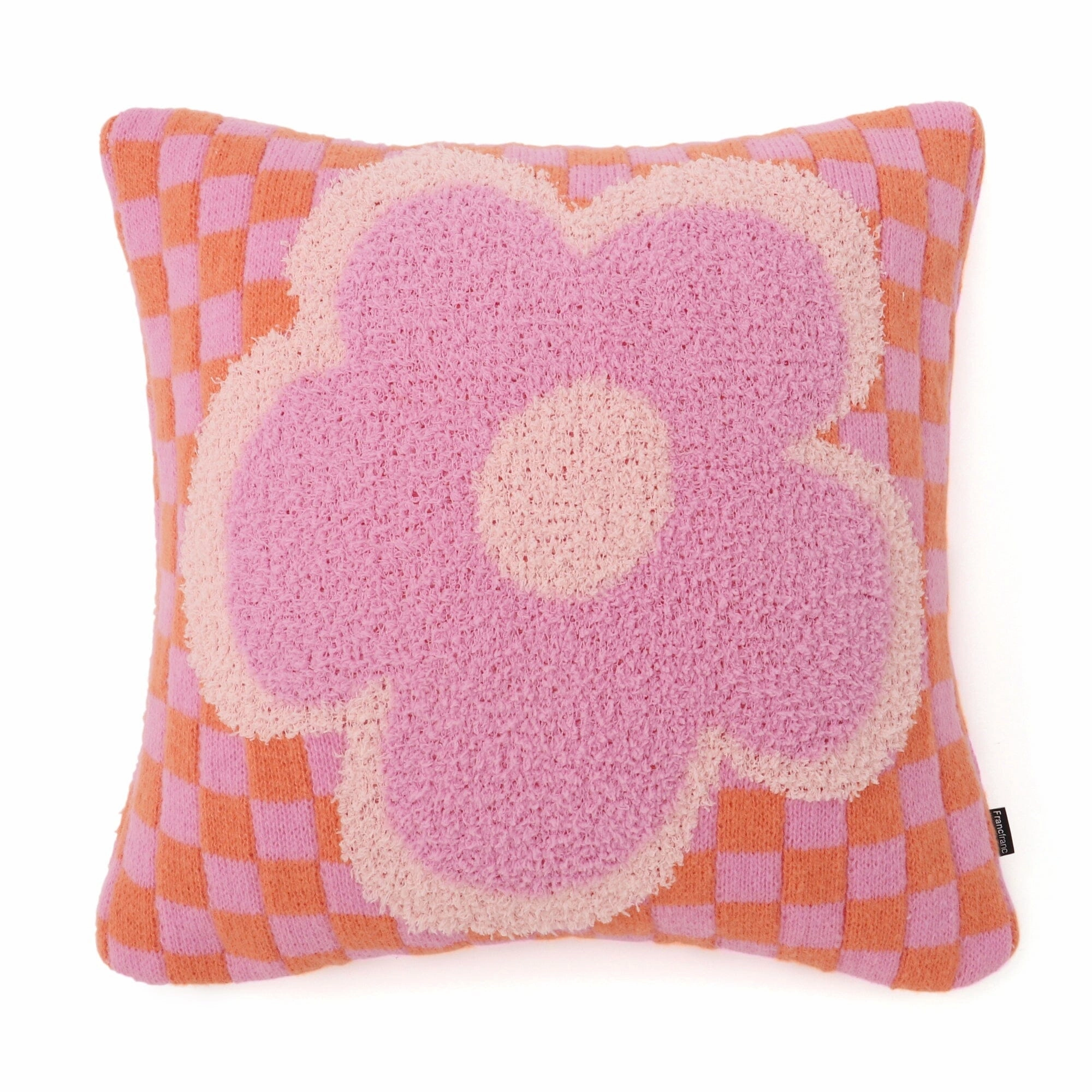 Checker Flower Cushion Cover 450 X 450 Multibedding sets ,throw blankets 