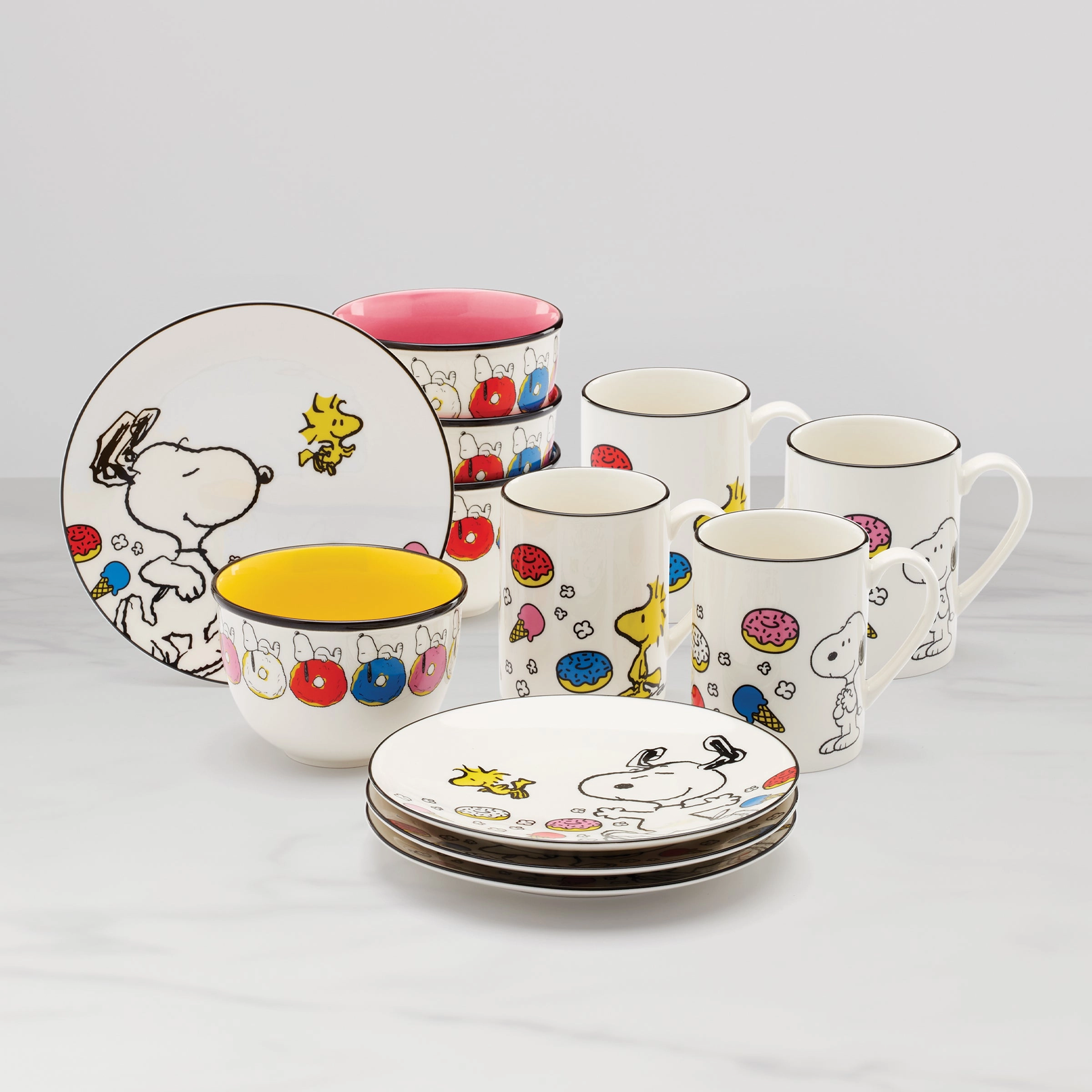 Chef Snoopy 12-Piece Dessert Setmodern kitchen decor ,kitchen dinner set ,dinnerware 