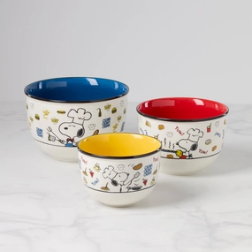 Chef Snoopy 3-Piece Bowl Setafternoon tea dessert tray
