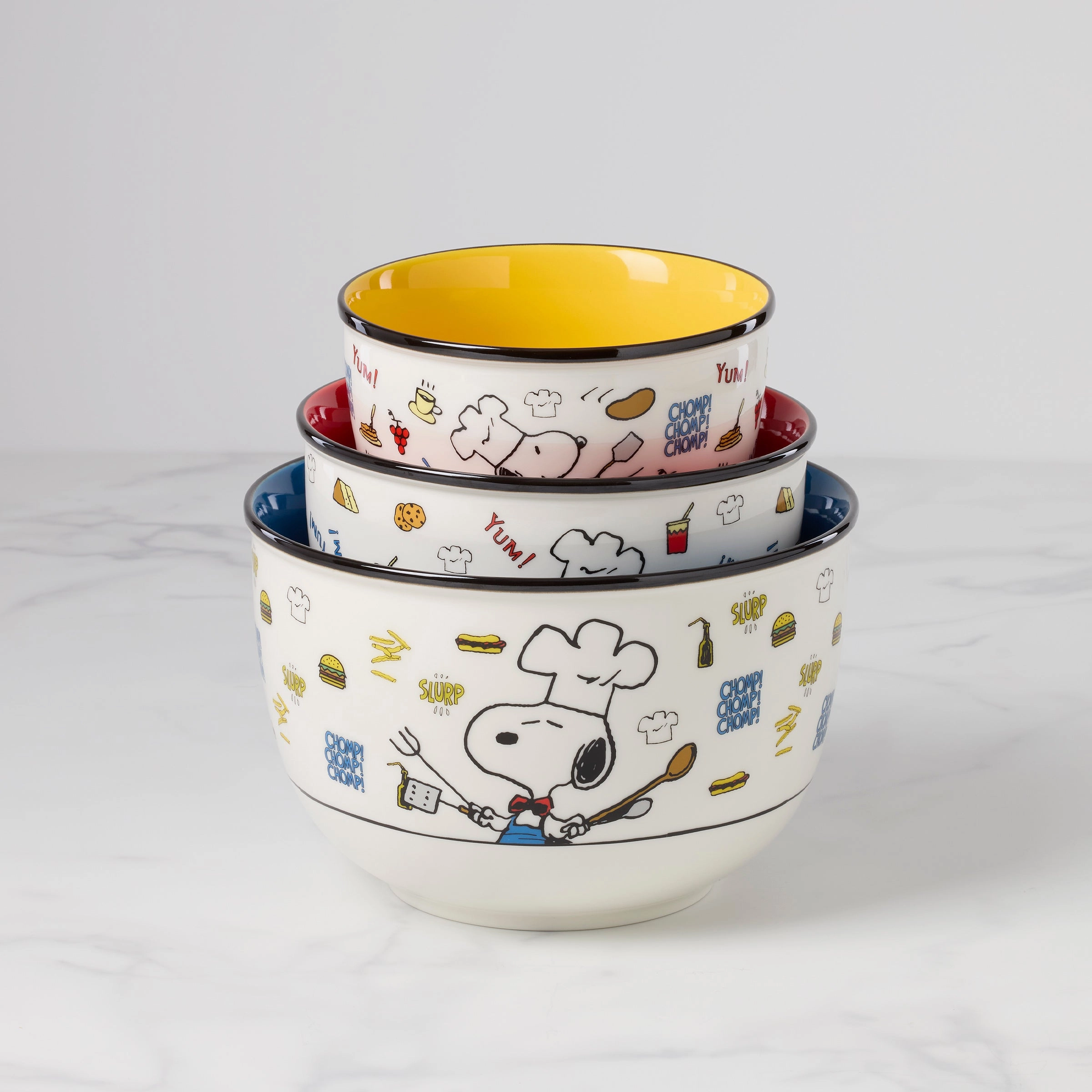 Chef Snoopy 3-Piece Bowl Set