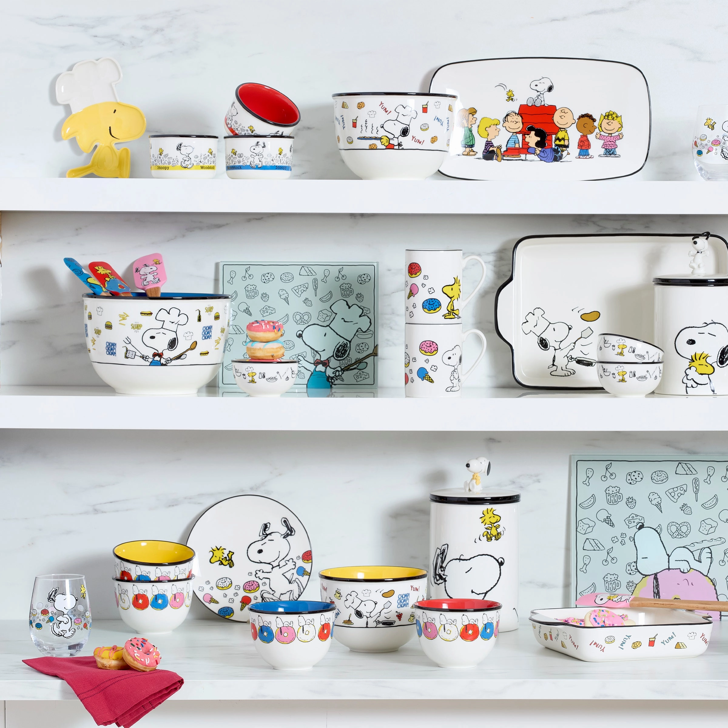Chef Snoopy Snack Bowls - Set Of 4