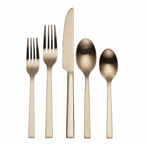 Chefs Table Champagne 20 Piece Flatware Seteco-friendly bamboo fiber tableware set 