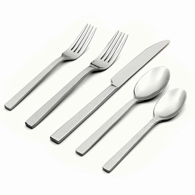 Chefs Table Hammered 20 Piece Flatware Seteco-friendly bamboo fiber tableware set 